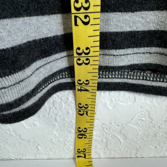 Ralph Lauren Chaps Active Shift Dress Gray Stripes Size S Short Sleeve T-Shirt - Picture 8 of 11
